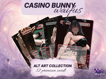 Casino Bunny Waifus altered art collection (SFW)