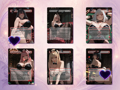 Casino Bunny Waifus altered art collection (SFW)