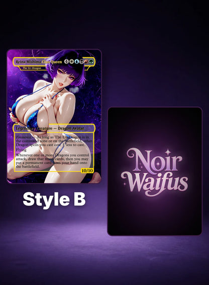 The Ur-Dragon #114, Style B card preview displayed beside the NoirWaifus card back.