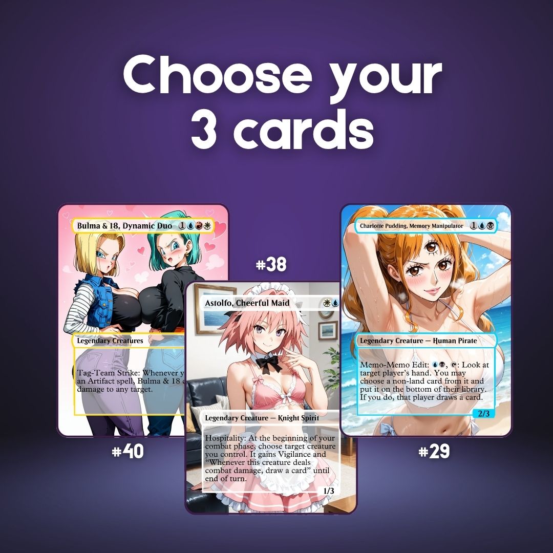 Pick Any 3, 5 or 10 Cards - Fan art collectible cards bundle