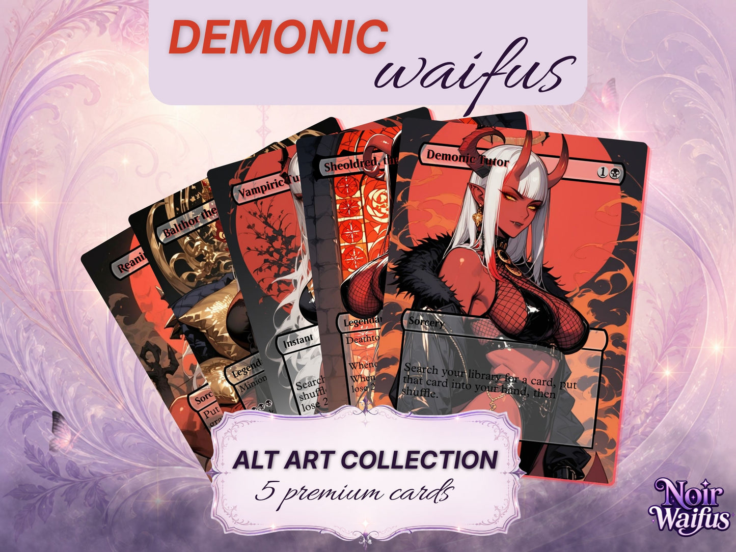 Demonic Waifus Altered Art MTG Card Collection (SFW)