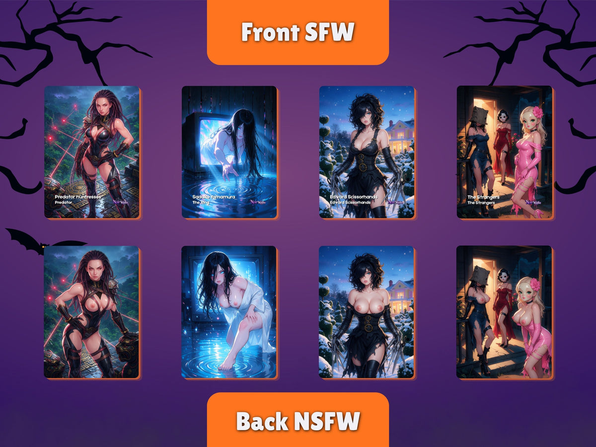Genderbend Killers gallery preview 4: four full-art horror cards featuring armored, spectral and masked figures.