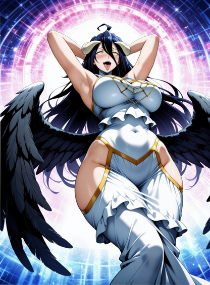 Avacyn, Angel of Hope #93, Full art preview: white-haired angel with black wings.