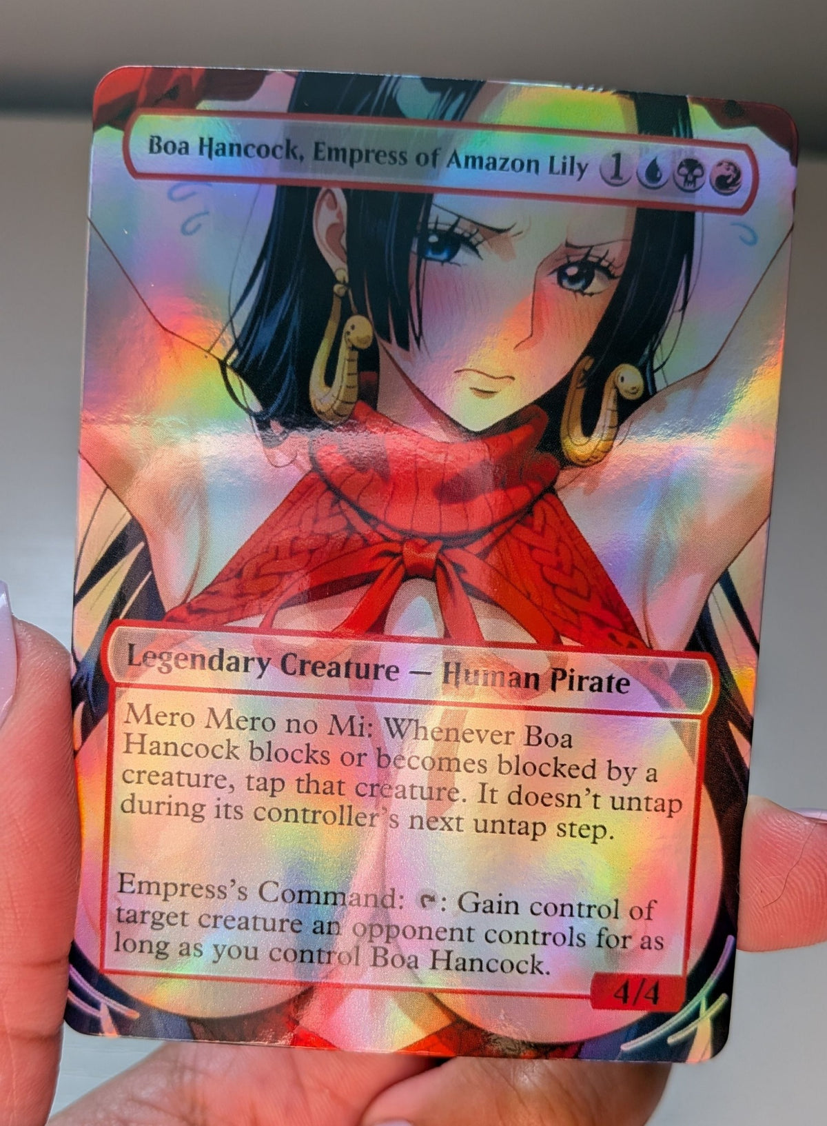 Real foil Boa Hancock, Empress of Amazon Lily card