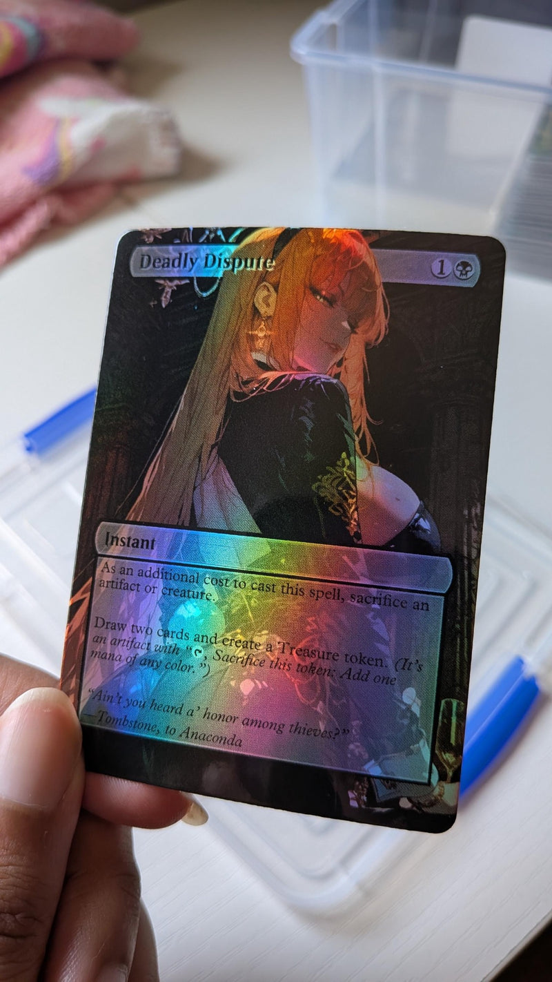 Real photo of the Deadly Dispute SFW physical proxy card