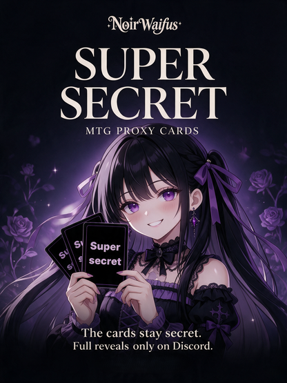 Lilith presents NoirWaifus Super Secret cards, with full reveals on Discord
