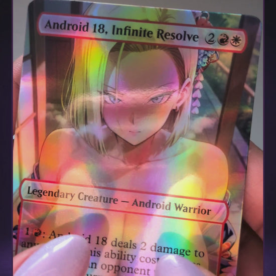 Real foil Android 18, Infinite Resolve card video