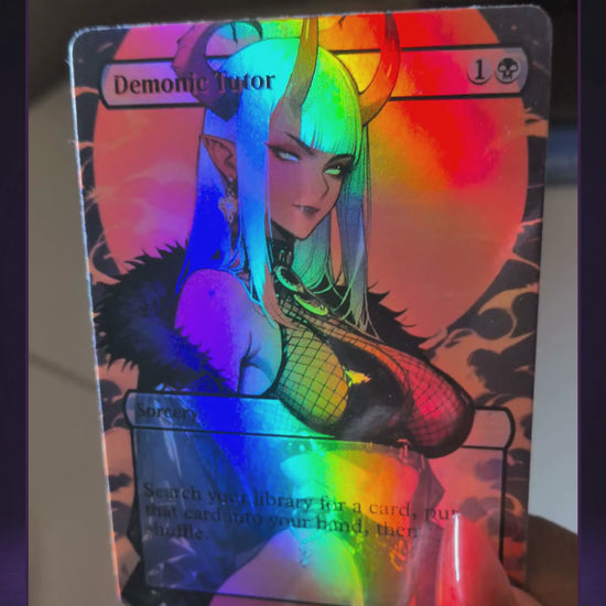 Real NoirWaifus card finish demonstration