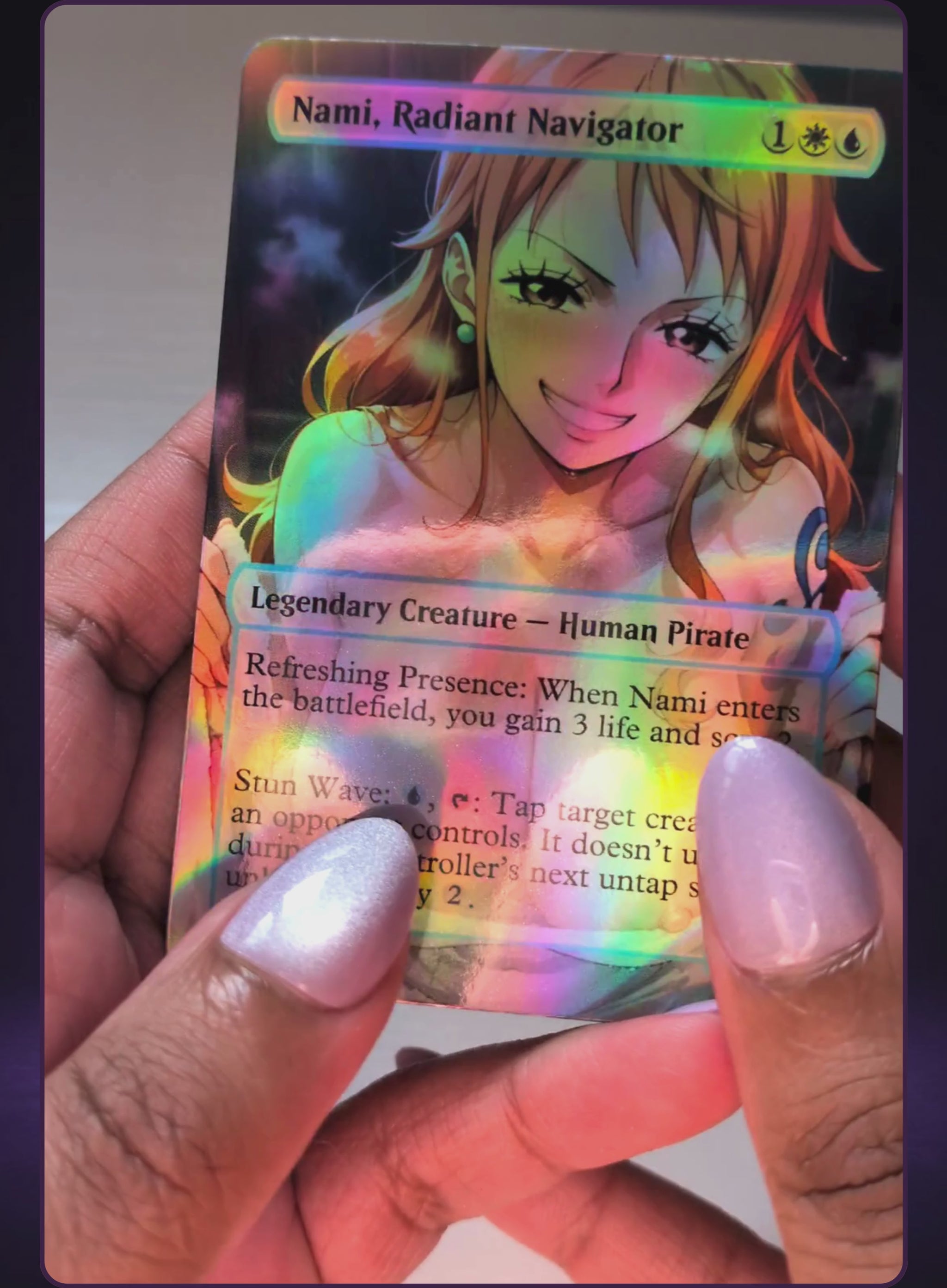 Real foil Nami, Radiant Navigator card video