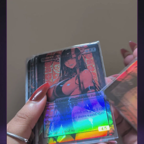 Real NoirWaifus card finish demonstration