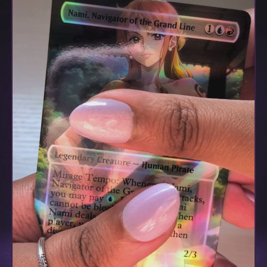 Real foil Nami, Navigator of the Grand Line card video